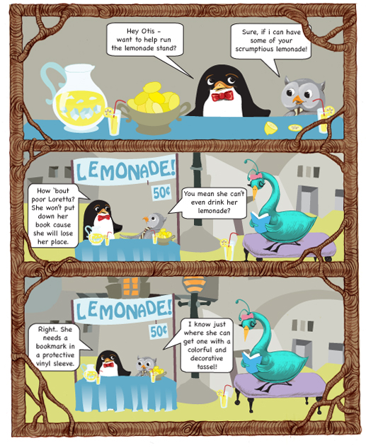 Loretta needs a bookmark sleeve