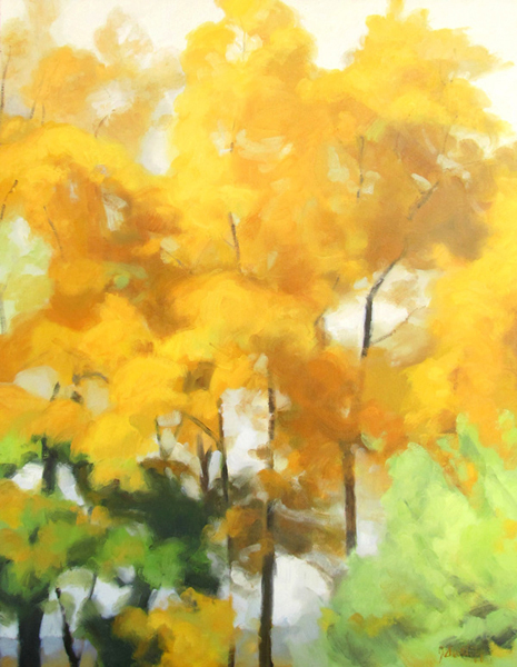 Gold Trees, 36"x28", oil on board