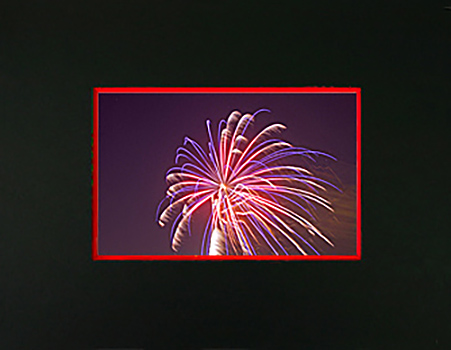 Black with Red Core Archival Crescent Mat