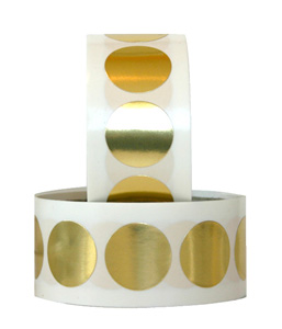 Roll of  1" inch Gold Seals