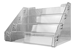 4-Tier Clear Acrylic Countertop Card Display