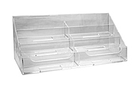 6 Pocket Clear Acrylic Business Card Stand