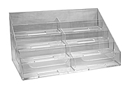 8 Pocket Clear Acrylic Business Card Stand