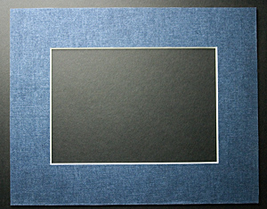 11" x 14" Denim Jeans Mat - 8" x 10" Window