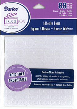 Adhesive Foam Circles - Pack of 88