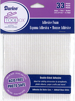 Adhesive Foam Strips - Pack of 33