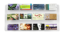 Clear Acrylic Horizontal Wall Mount Business Card Display