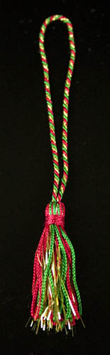 Christmas Tinsel Striped Bookmark Tassel