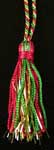 Christmas Tinsel Twist - Emerald, Red & Gold Tinsel