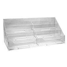 6 Pocket Clear Acrylic Business Card Stand
