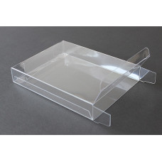 4 Baronial 1/2 Notecard Clear Plastic Box 3-3/4" x 5-3/16" x 5/8"