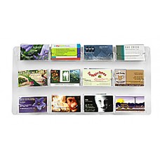 12 Pocket Horizontal Wall Mount Clear Acrylic Business Card Display