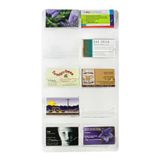 10 Pocket Vertical Wall Mount Clear Acrylic Business Card Display